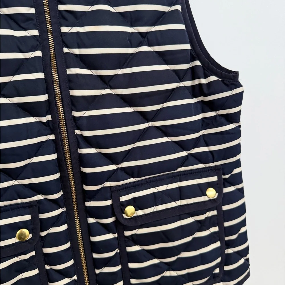 J. Crew Navy and White Striped Womens  Vest- medium